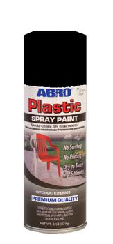 Краска спрей Abro | Для пластмассы | Черная | Матовая | SPP-013
