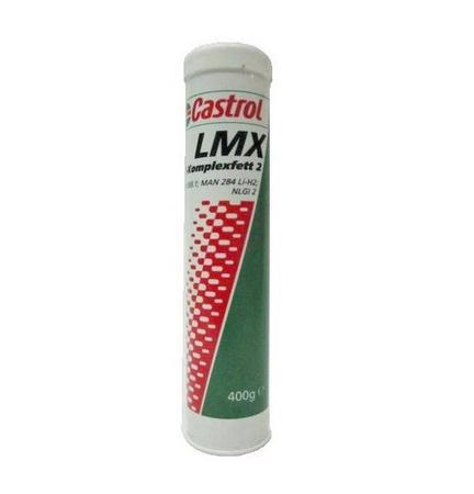 Смазка Castrol LMX Li-Komplexfett 2 | туба-картридж под пистолет | 0,4 кг | 15035A | 155ED1