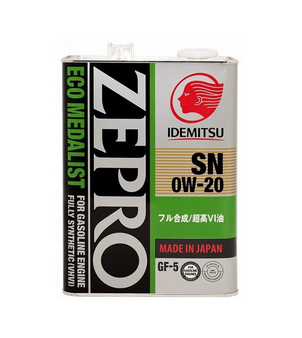 Моторное масло ​​​​​​​Idemitsu Zepro Eco Medalist 0W20 | Канистра 4 л | 3583004