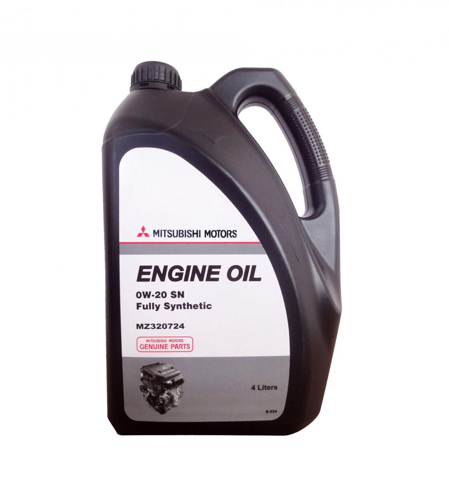 Моторное масло Mitsubishi Engine Oil Fully Synthetic SN GF5 0W20 | Канистра 4 л | MZ320724