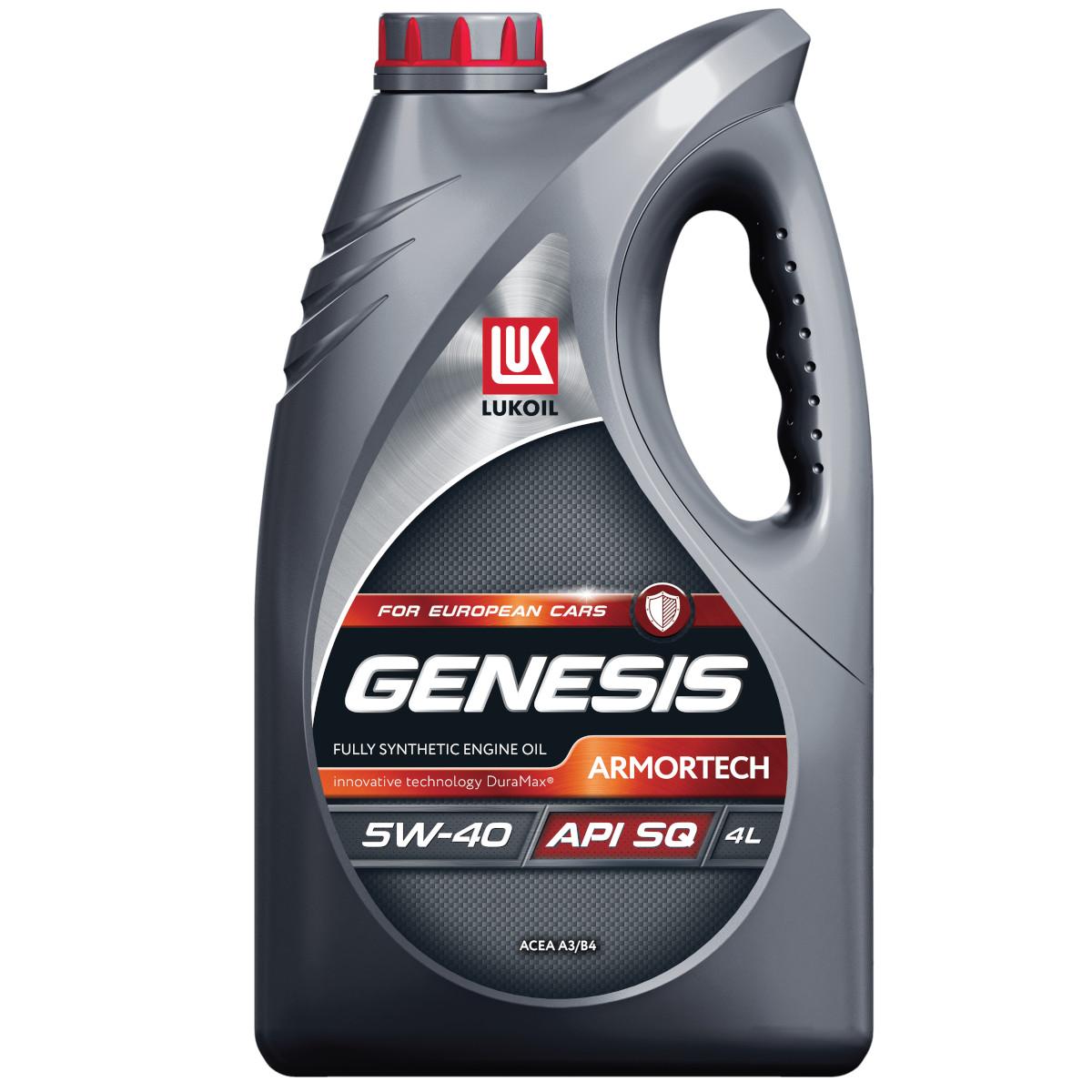 Моторное масло Лукойл Genesis Armortech 5W40 | Канистра 4 л 