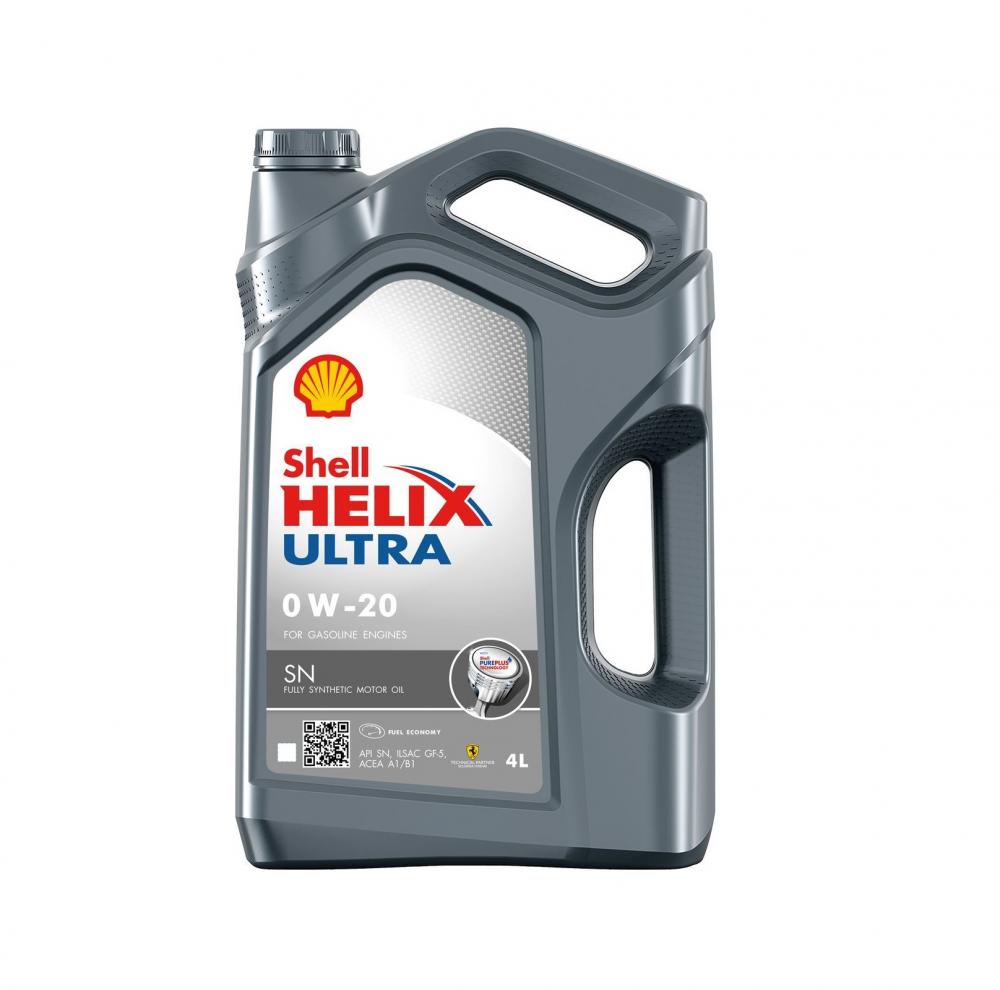 Моторное масло Shell Helix Ultra SN 0W20 | Канистра 4 л | 550046977