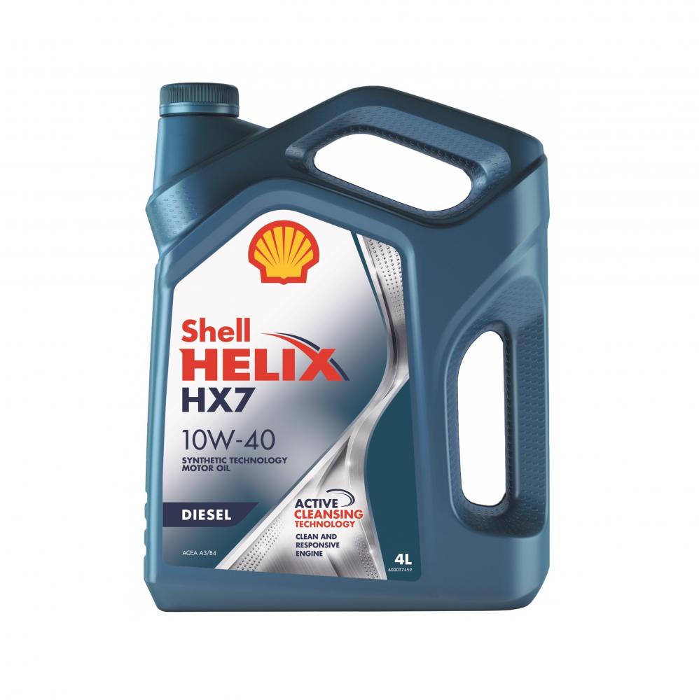 Моторное масло Shell Helix HX7 Diesel 10W40 | Канистра 4 л | 550040428