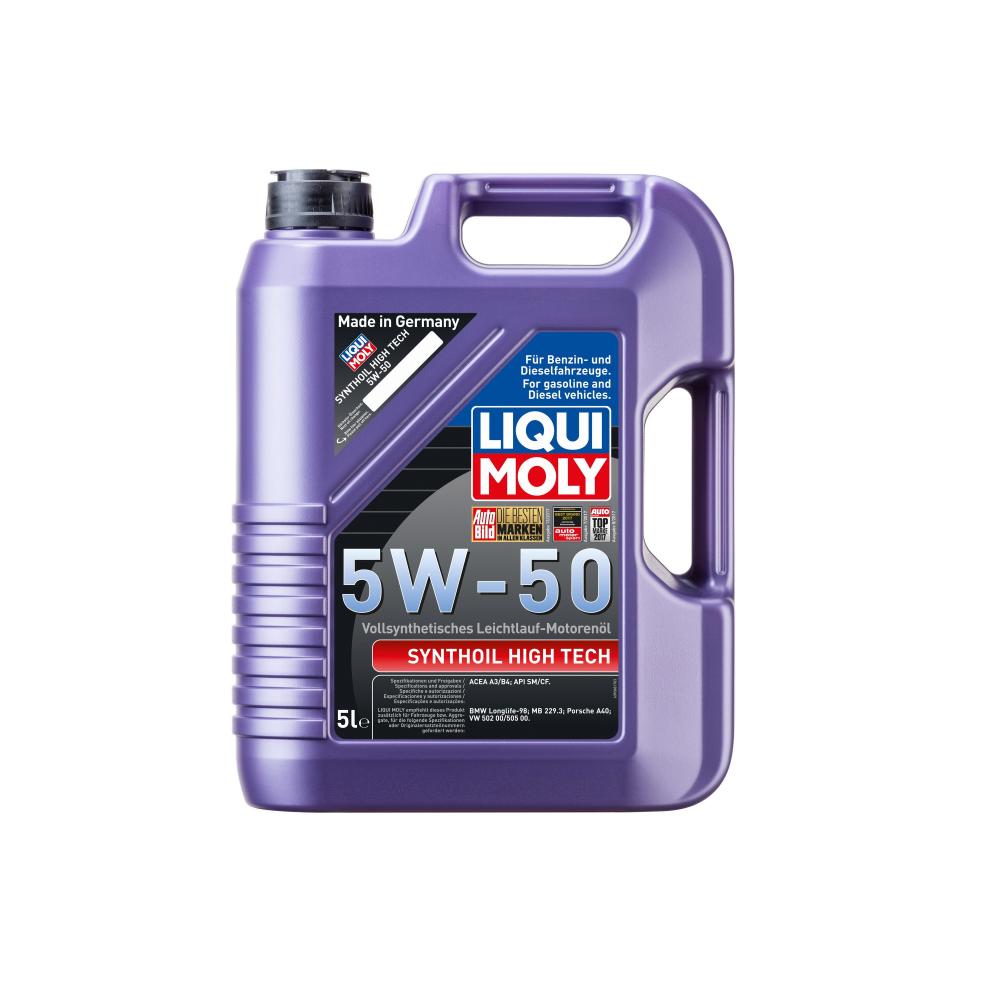 Моторное масло Liqui Moly Synthoil High Tech 5W50 | Канистра 5 л | 9068
