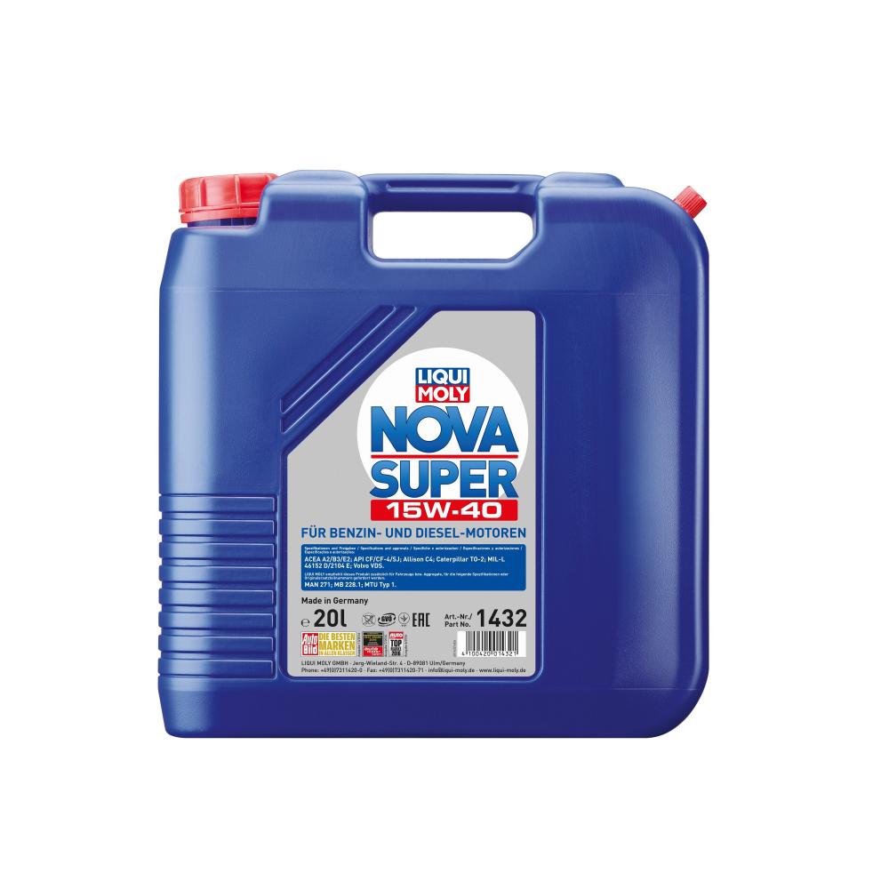 Моторное масло Liqui Moly Nova Super 15W40 | Канистра 20 л | 1432