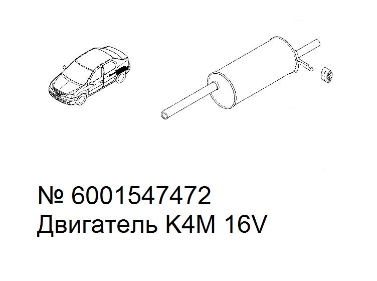 Схема выхлопной системы рено логан 1