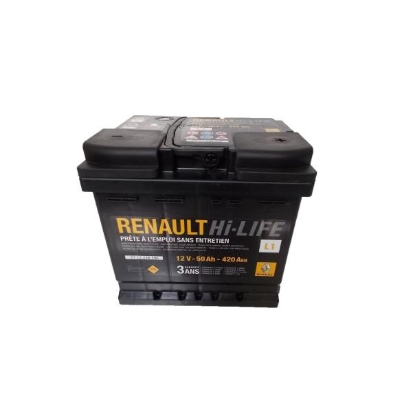 Аккумулятор Рено Логан 1 поколения 1,4 л. | С 2004 по 2015 г.в. | АКБ | 50 А/ч | 7711238596
