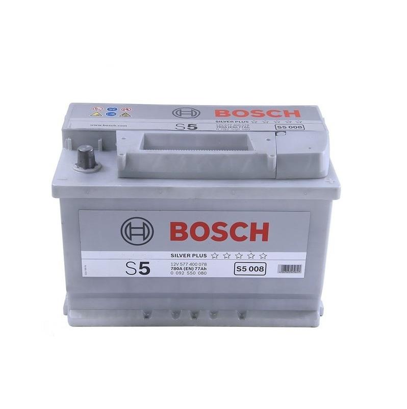 Аккумулятор Bosch S5 Silver Plus 12 В 77 А/ч 780 А | - + | 0092S50080