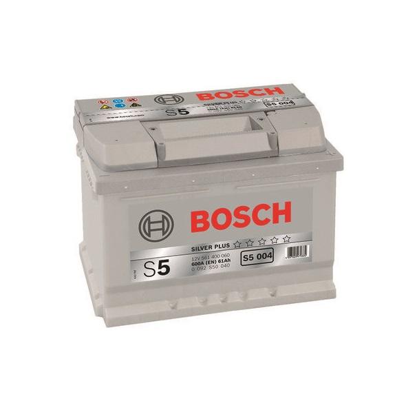 Аккумулятор Bosch S5 Silver Plus 12 В 61 А/ч 600 А | - + | 0092S50040