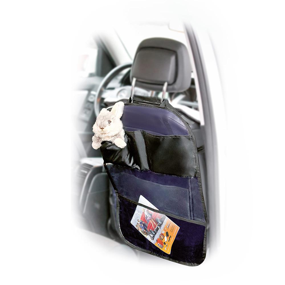 Накидка защитная на спинку переднего сиденья (65*50 см), ПВХ, прозрачная, с карманами AirLine AO-CS-19