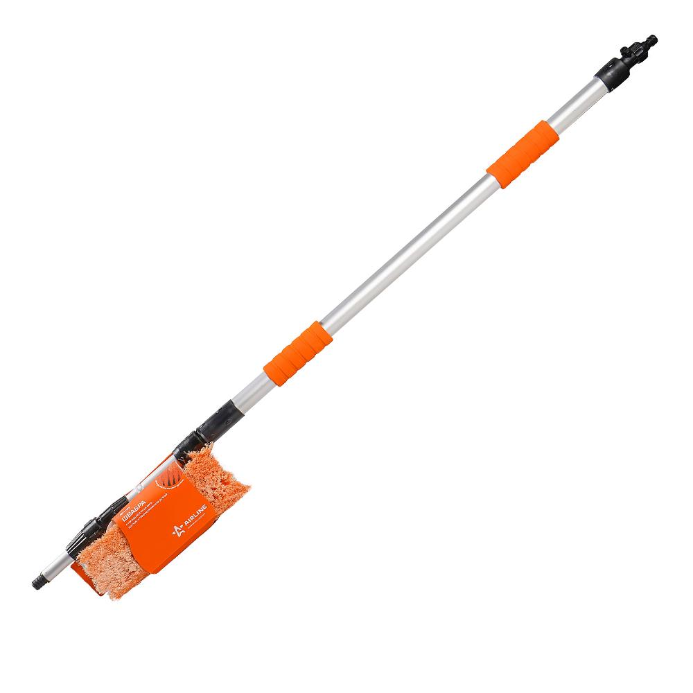 Швабра с насадкой для шланга, щеткой 25 см и телескопической ручкой 160-300 см AirLine AB-H-05
