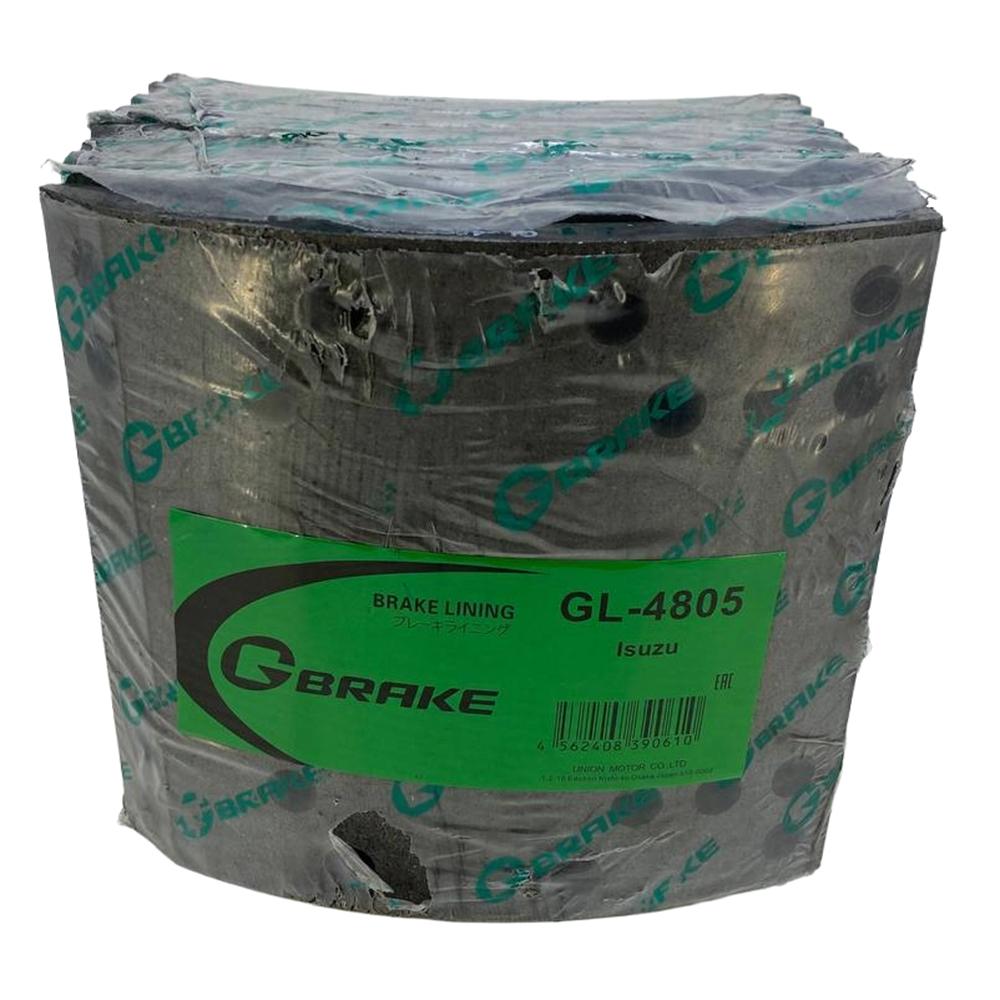 Комплект накладок 8 шт. колодок задней оси + клепки Isuzu FVR34 | G-Brake