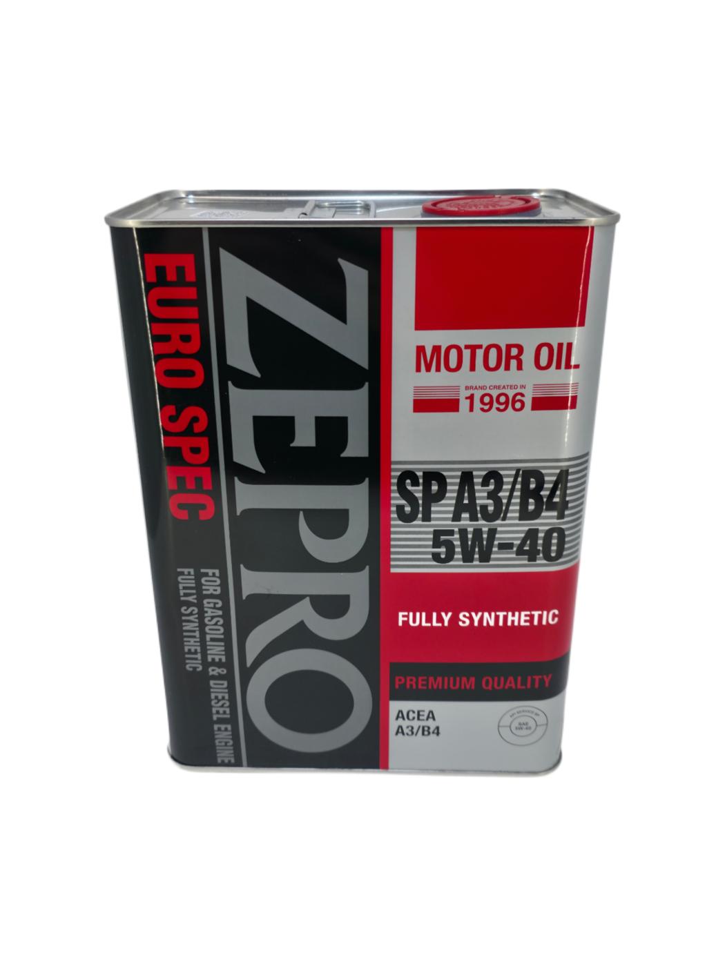 Моторное масло Zepro Euro Spec 5W40 | Канистра 4 л 