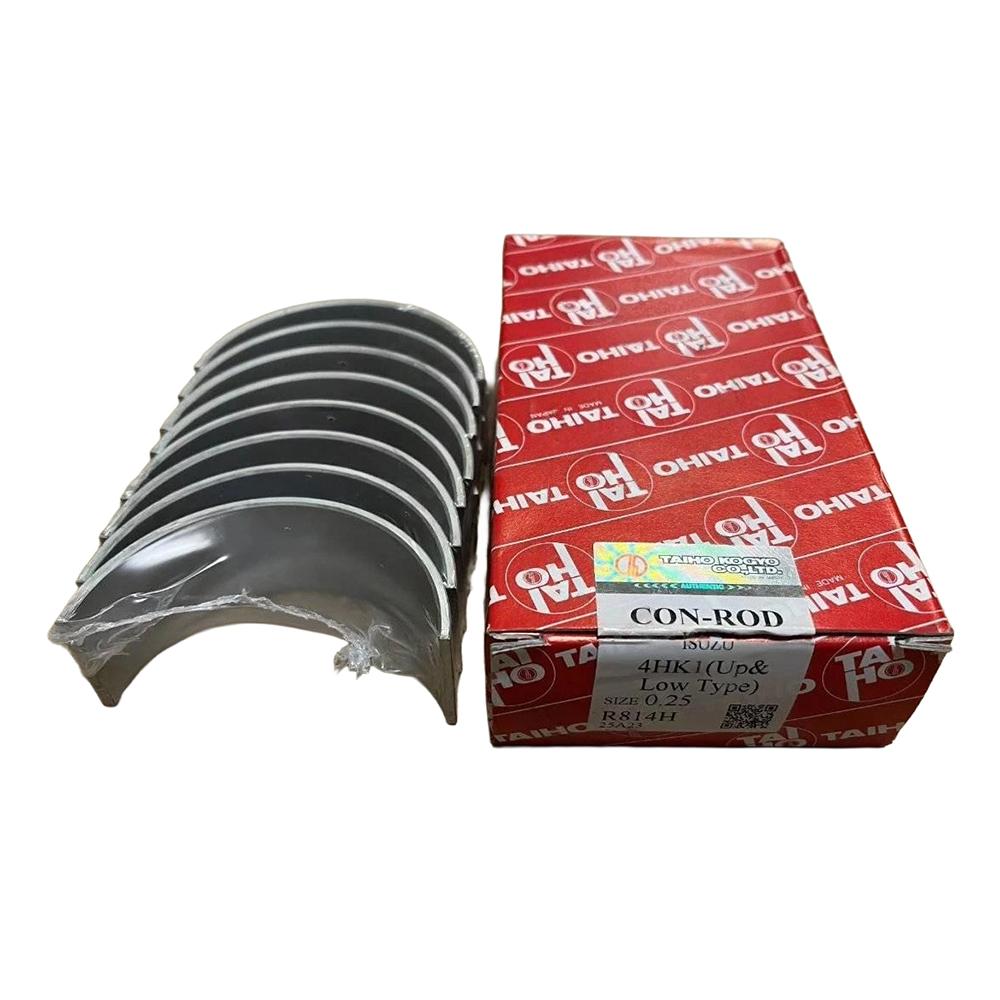 Комплект вкладышей на 4 шатуна (0,25 / желтый / замок встречный) Isuzu NQR75/90 NPR75 FSR90 FVR34 4HK1/6HK1 Евро-3/4/5 | Taiho